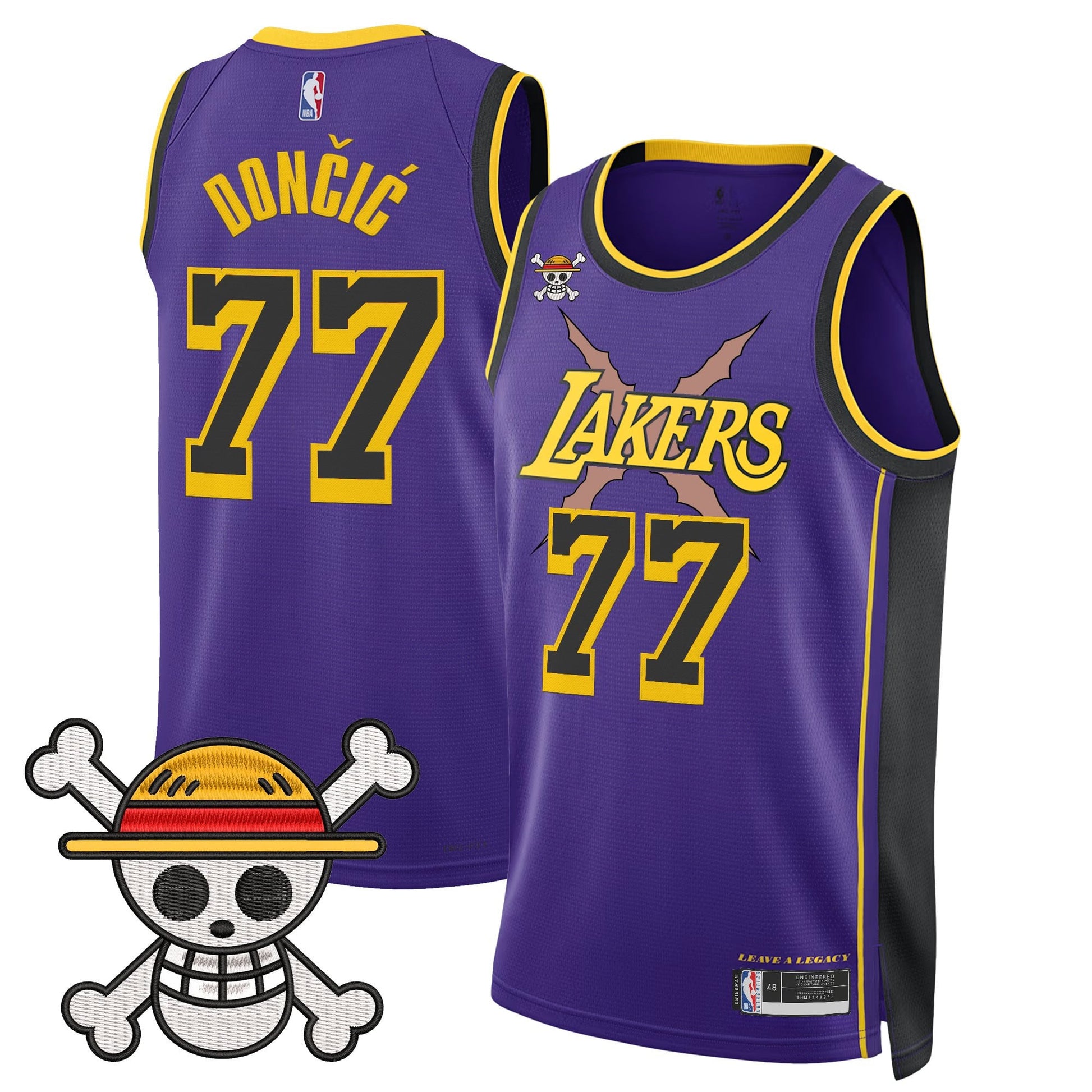 Los Angeles Lakers x One Piece Swingman Jersey - Stitched