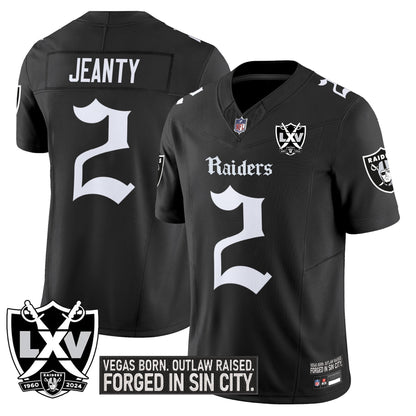 Las Vegas Raiders 'Gothic Sin City Shadows Edition' Vapor Limited Jersey - All Stitched