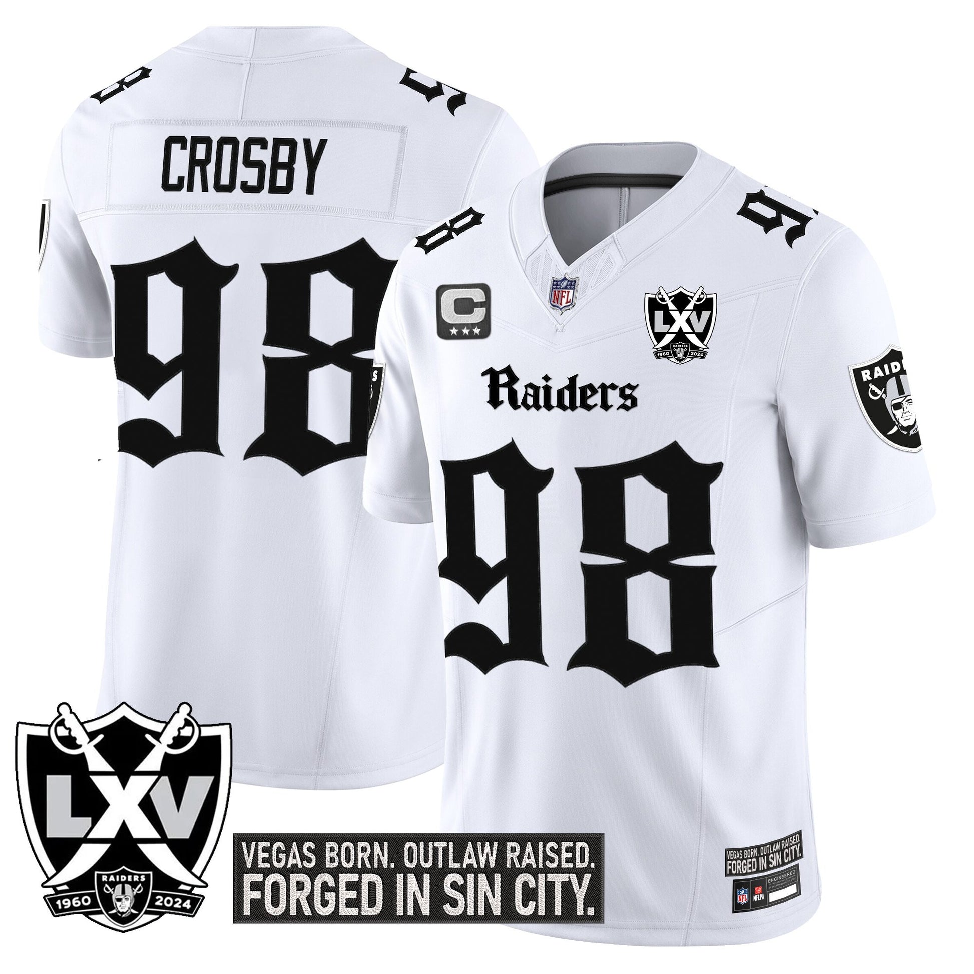 Las Vegas Raiders 'Gothic Sin City Shadows Edition' Vapor Limited Jersey - All Stitched