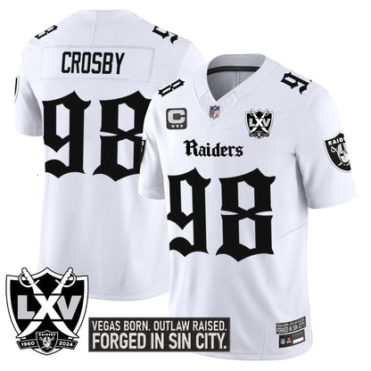 Las Vegas Raiders 'Gothic Sin City Shadows Edition' Vapor Limited Jersey - All Stitched