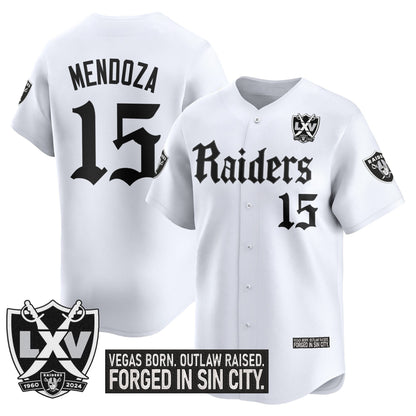 Las Vegas Raiders 'Gothic Sin City Shadows Edition' Vapor Baseball Jersey V2 - All Stitched
