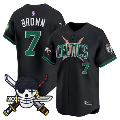 Boston Celtics x  OP Patch Vapor Baseball Jersey - Zoro Edition - Stitched