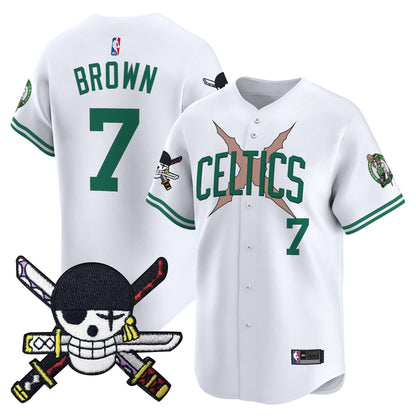 Boston Celtics x  OP Patch Vapor Baseball Jersey - Zoro Edition - Stitched