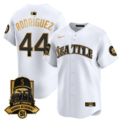 Seattle Mariners Hall-of-Famer Randy Johnson Patch Vapor Premier Limited Jersey - All Stitched