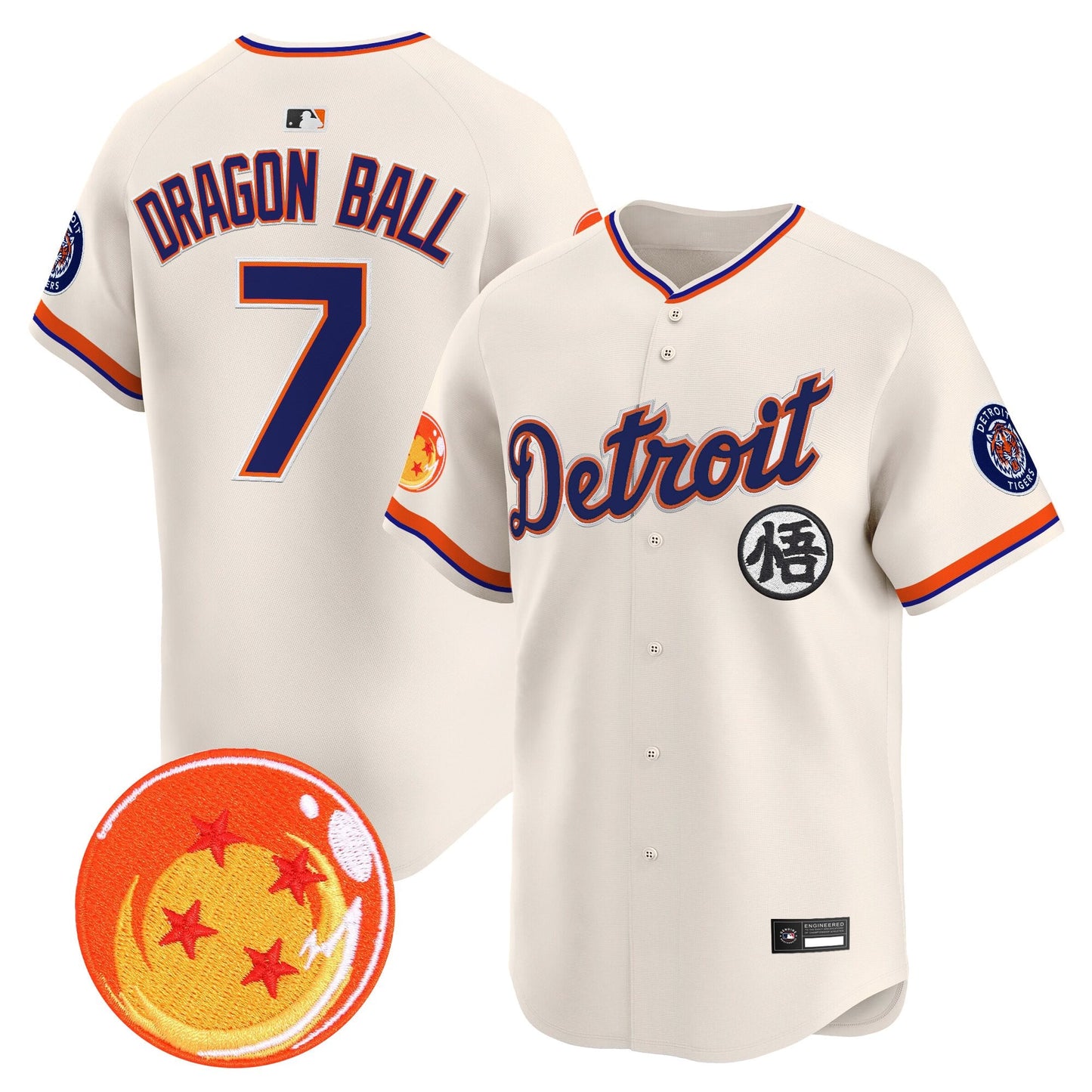 Detroit Tigers x Dragon Ball Vapor Premier Limited Jersey - All Stitched