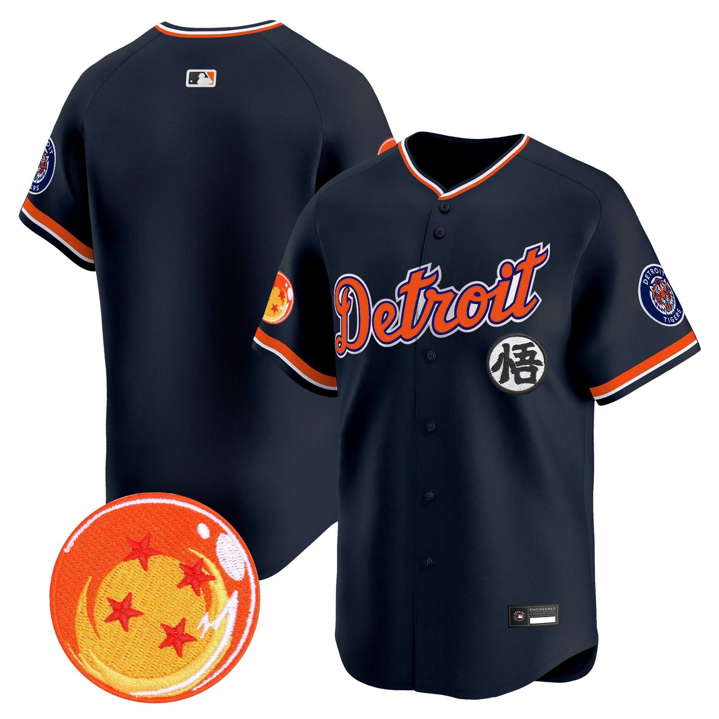 Detroit Tigers x Dragon Ball Vapor Premier Limited Jersey - All Stitched