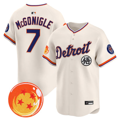 Detroit Tigers x Dragon Ball Vapor Premier Limited Jersey - All Stitched