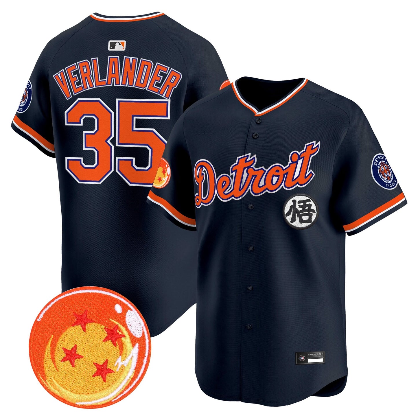 Detroit Tigers x Dragon Ball Vapor Premier Limited Jersey - All Stitched