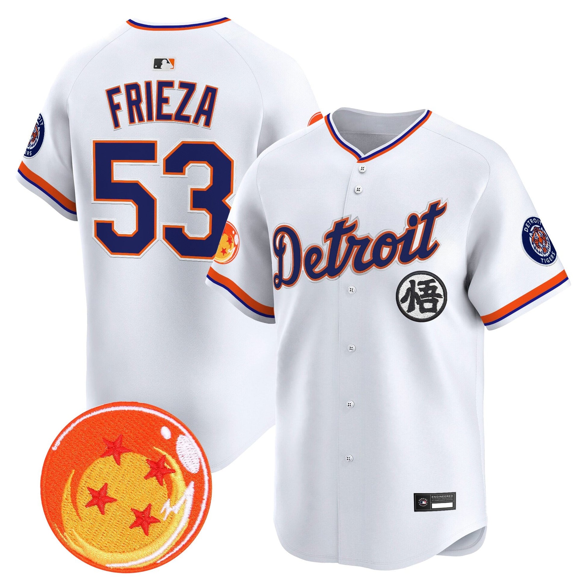 Detroit Tigers x Dragon Ball Vapor Premier Limited Jersey - All Stitched