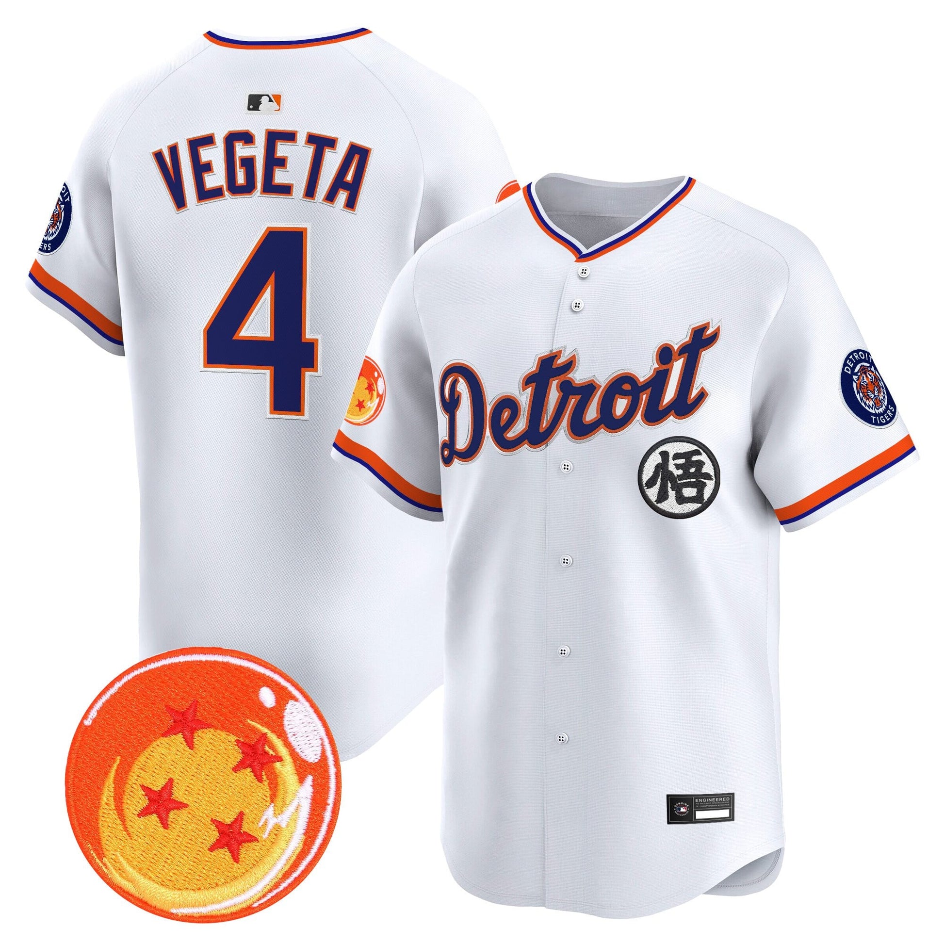 Detroit Tigers x Dragon Ball Vapor Premier Limited Jersey - All Stitched