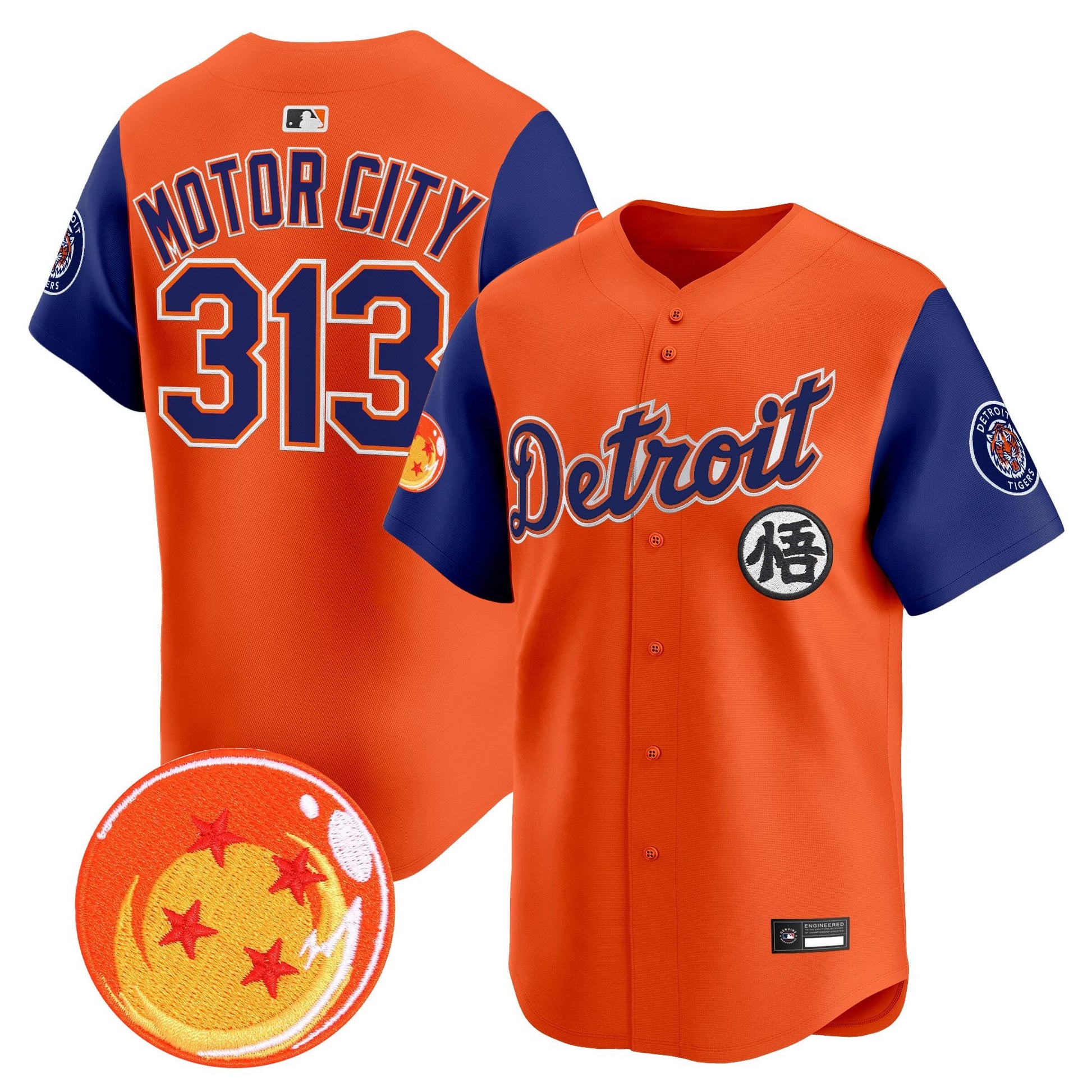 Detroit Tigers x Dragon Ball Vapor Premier Limited Jersey - All Stitched