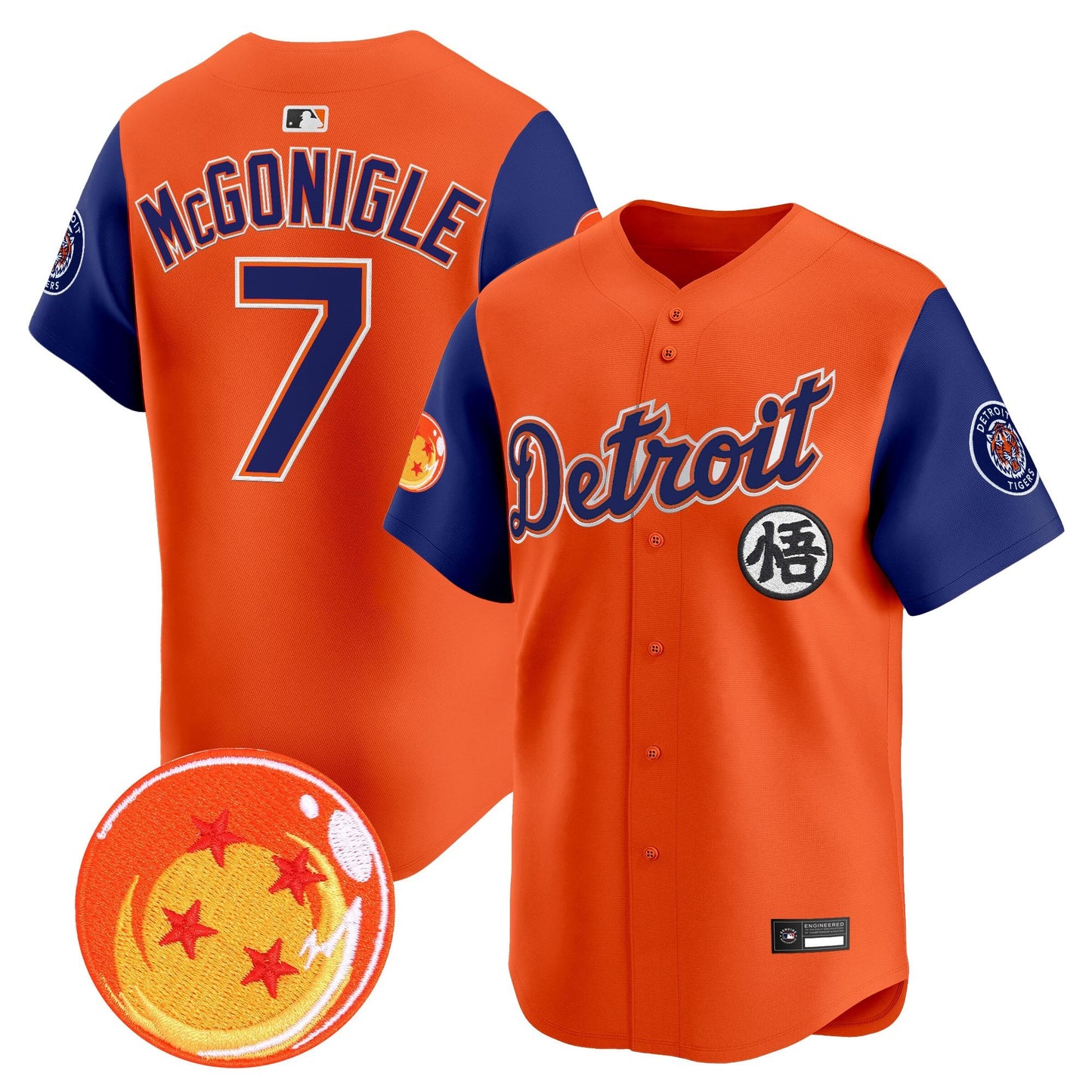 Detroit Tigers x Dragon Ball Vapor Premier Limited Jersey - All Stitched