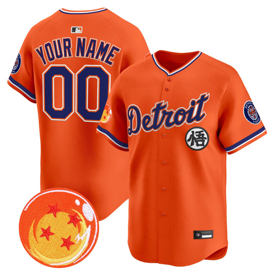 Detroit Tigers x Dragon Ball Vapor Premier Limited Custom Jersey - All Stitched