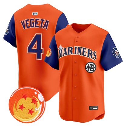 Seattle Mariners x Dragon Ball Vapor Premier Limited Jersey - All Stitched