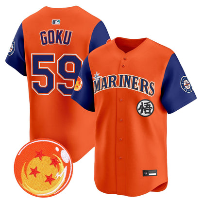 Seattle Mariners x Dragon Ball Vapor Premier Limited Jersey - All Stitched