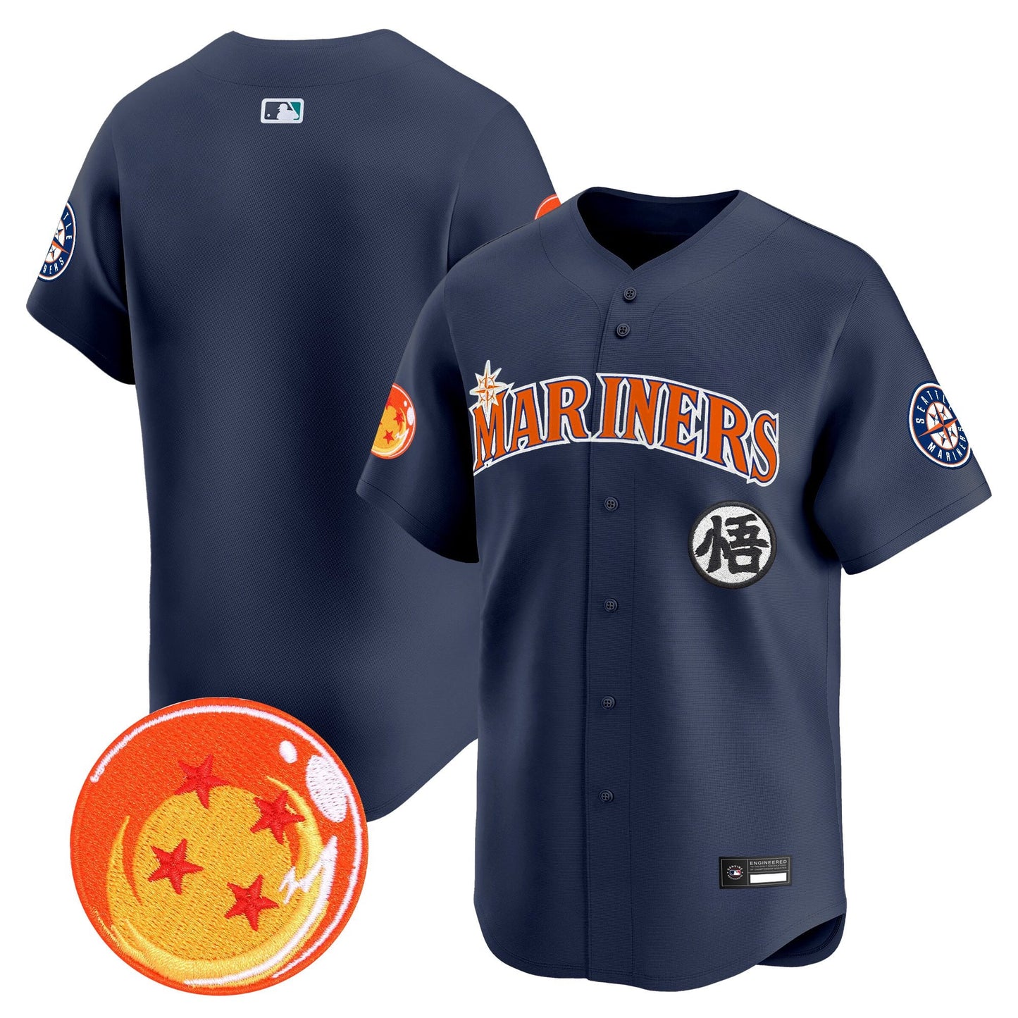 Seattle Mariners x Dragon Ball Vapor Premier Limited Jersey - All Stitched