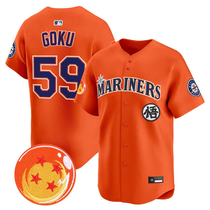 Seattle Mariners x Dragon Ball Vapor Premier Limited Jersey - All Stitched