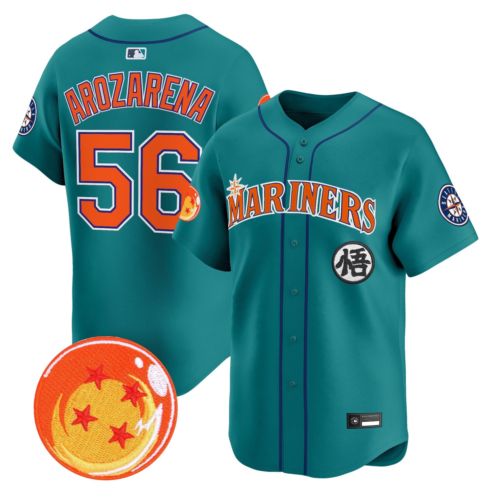 Seattle Mariners x Dragon Ball Vapor Premier Limited Jersey - All Stitched