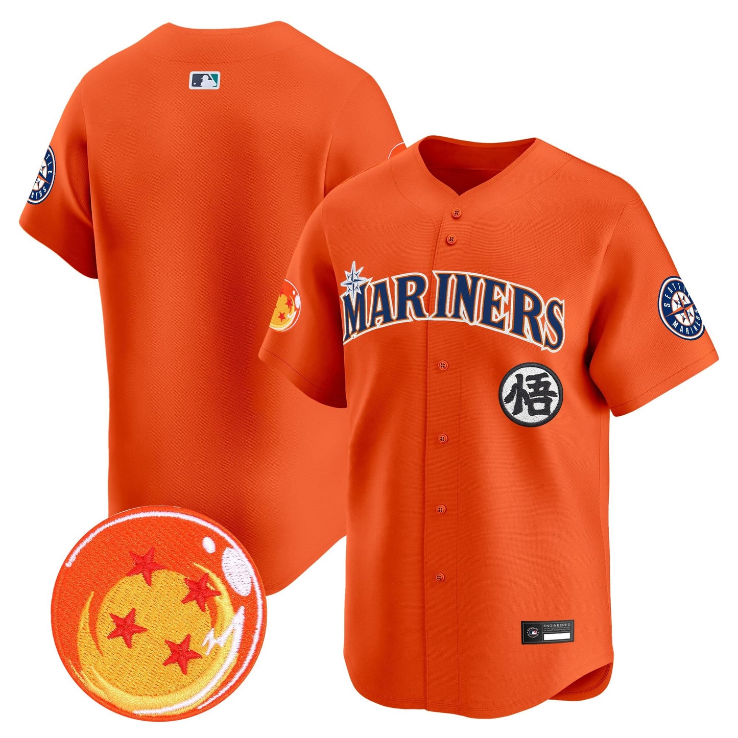Seattle Mariners x Dragon Ball Vapor Premier Limited Jersey - All Stitched