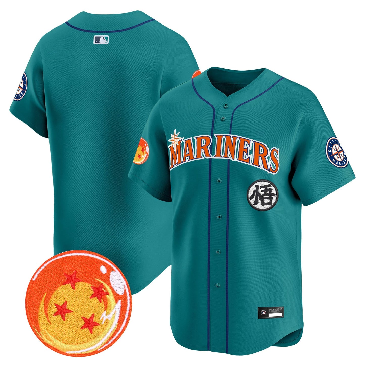 Seattle Mariners x Dragon Ball Vapor Premier Limited Jersey - All Stitched