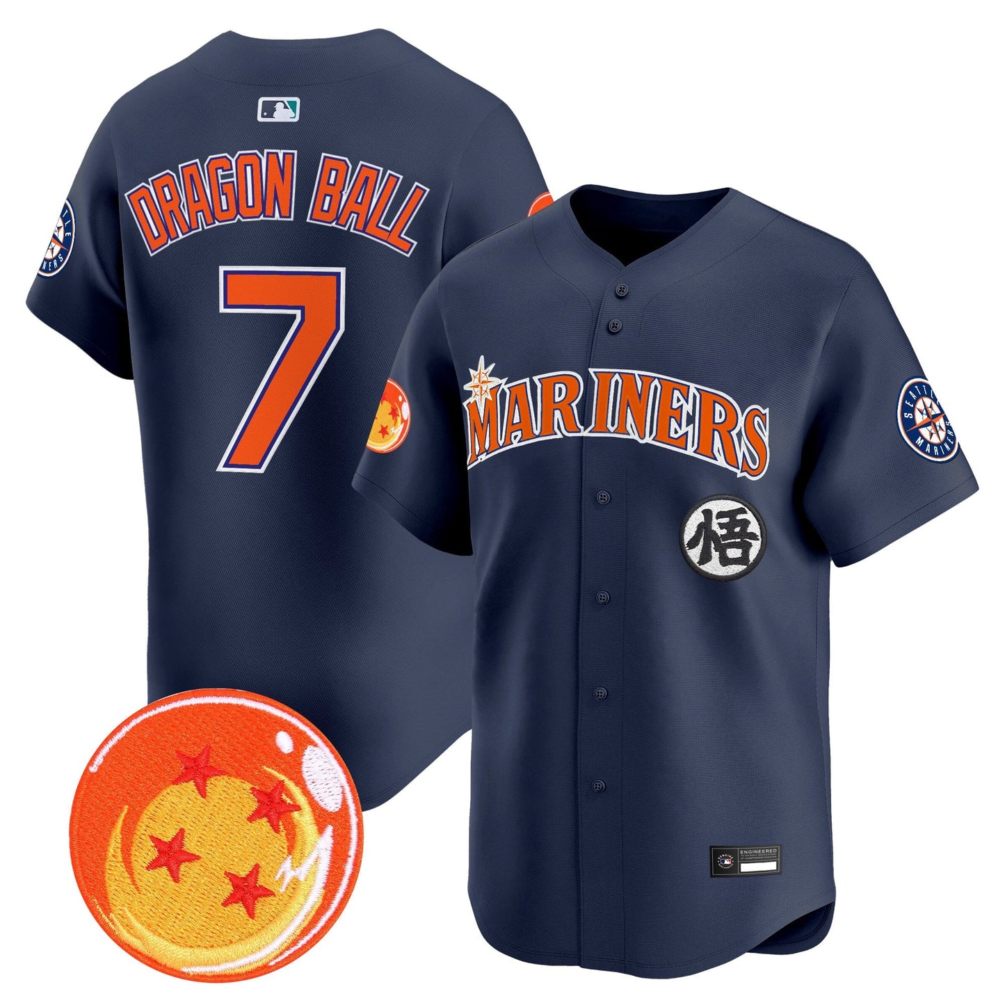 Seattle Mariners x Dragon Ball Vapor Premier Limited Jersey - All Stitched