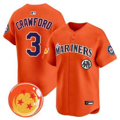 Seattle Mariners x Dragon Ball Vapor Premier Limited Jersey - All Stitched