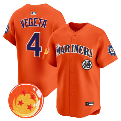 Seattle Mariners x Dragon Ball Vapor Premier Limited Jersey - All Stitched