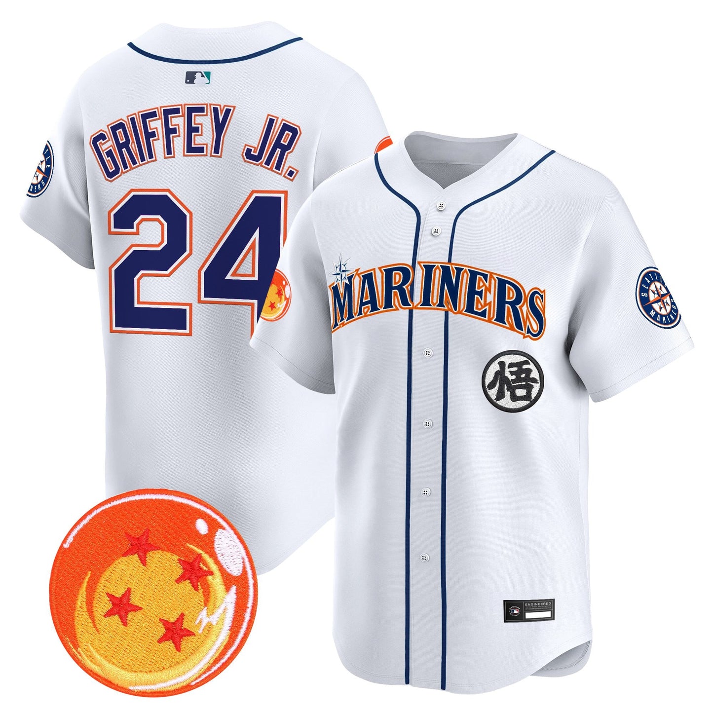 Seattle Mariners x Dragon Ball Vapor Premier Limited Jersey - All Stitched