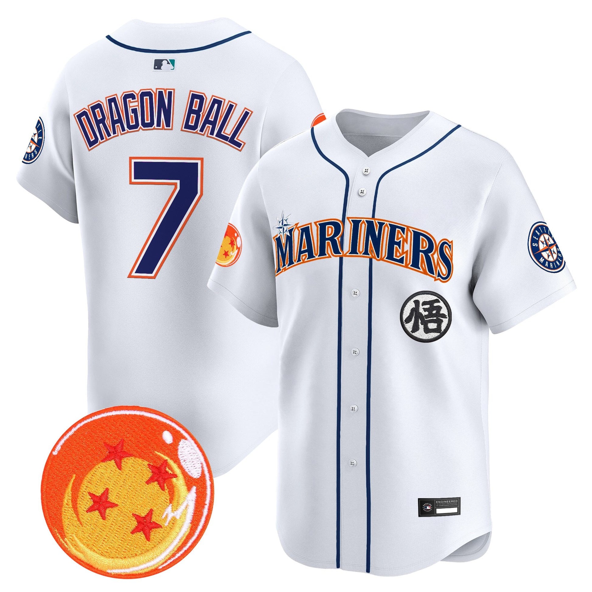 Seattle Mariners x Dragon Ball Vapor Premier Limited Jersey - All Stitched