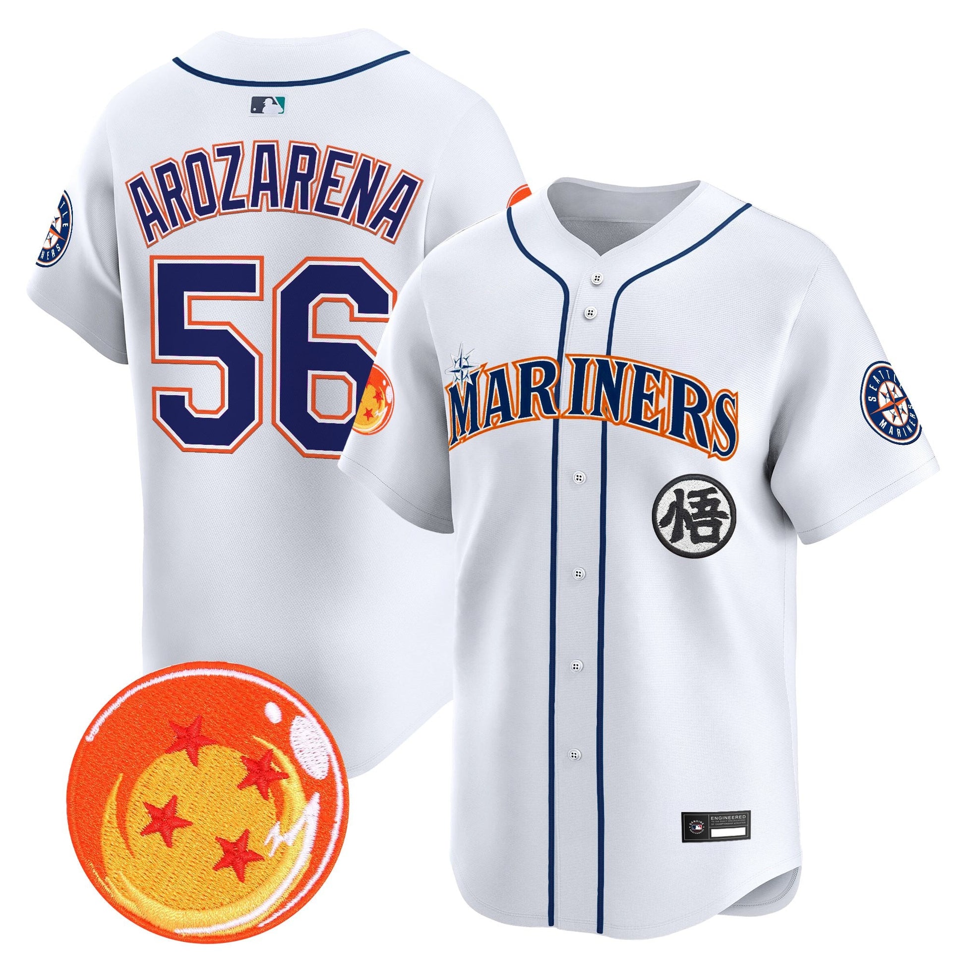 Seattle Mariners x Dragon Ball Vapor Premier Limited Jersey - All Stitched