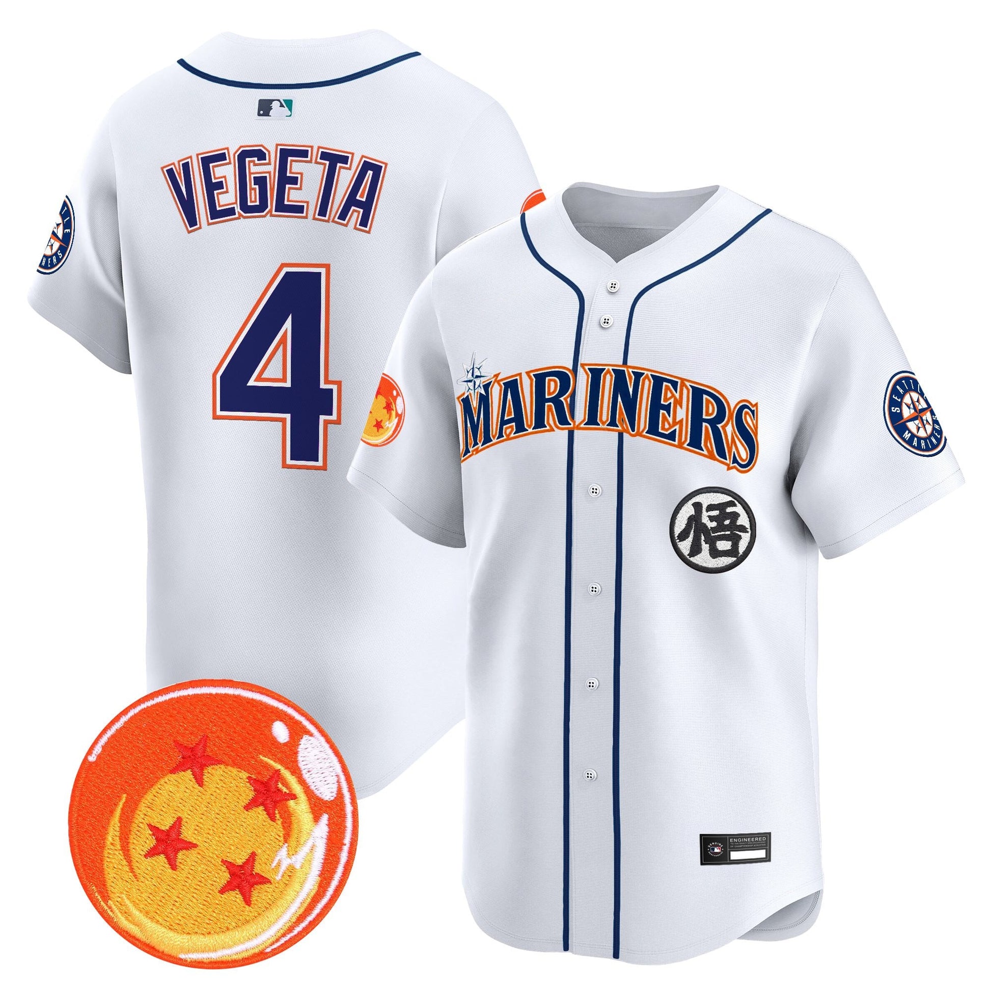 Seattle Mariners x Dragon Ball Vapor Premier Limited Jersey - All Stitched