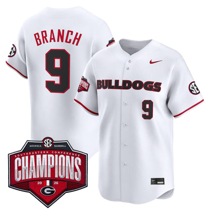 Georgia Bulldogs Baseball Southeastern Confernce Champions 2026 Vapor Premier Limited Jersey - All Stitched