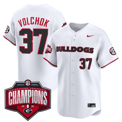 Georgia Bulldogs Baseball Southeastern Confernce Champions 2026 Vapor Premier Limited Jersey - All Stitched