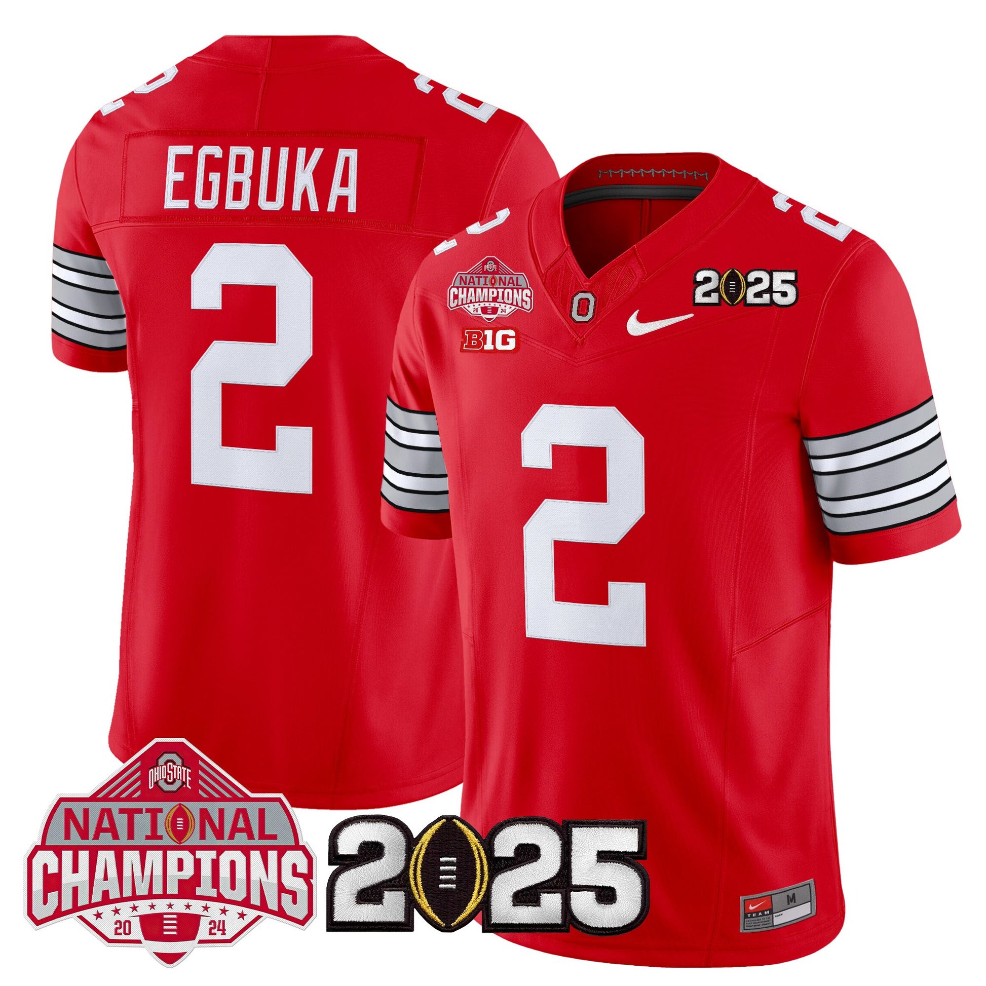Ohio State Buckeyes 2026 "Tunnel Vision" National Champions Patch Vapor Limited Jersey - All Stitched