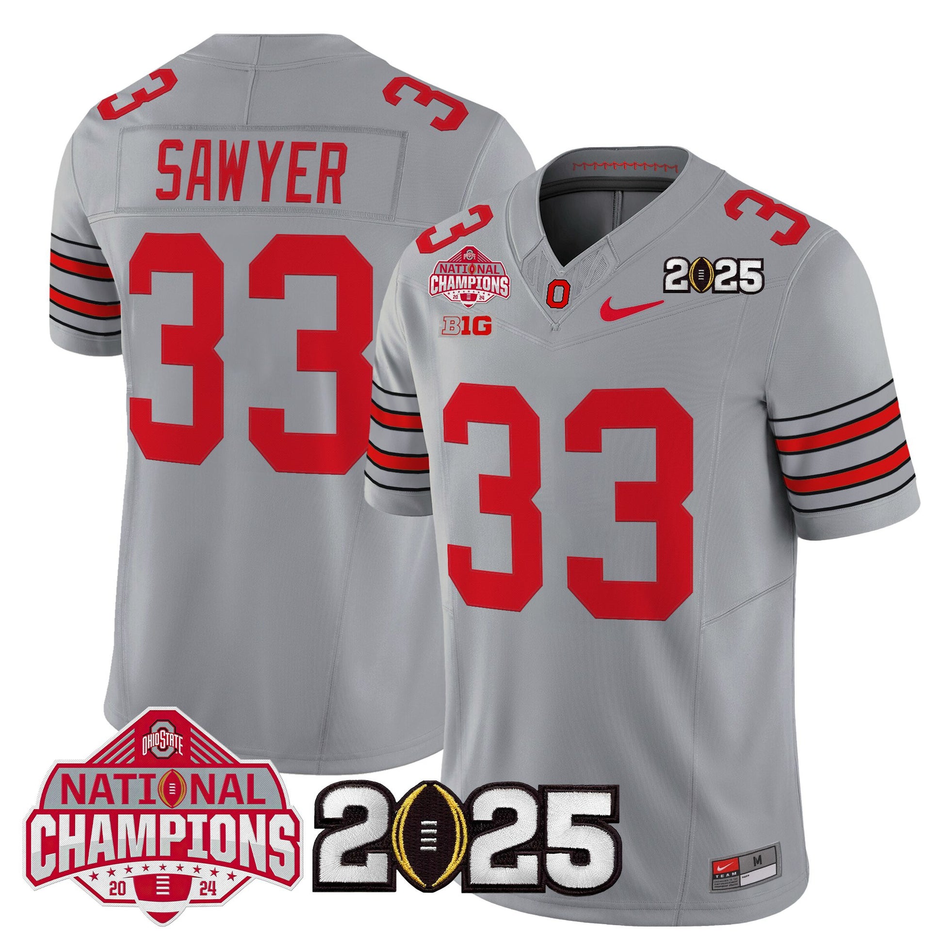 Ohio State Buckeyes 2026 "Tunnel Vision" National Champions Patch Vapor Limited Jersey - All Stitched