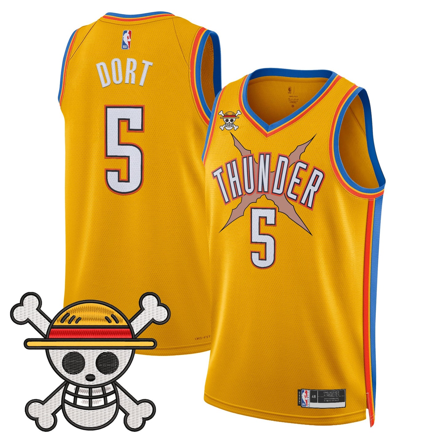 Oklahoma City Thunder x One Piece Swingman Jersey- Stitched