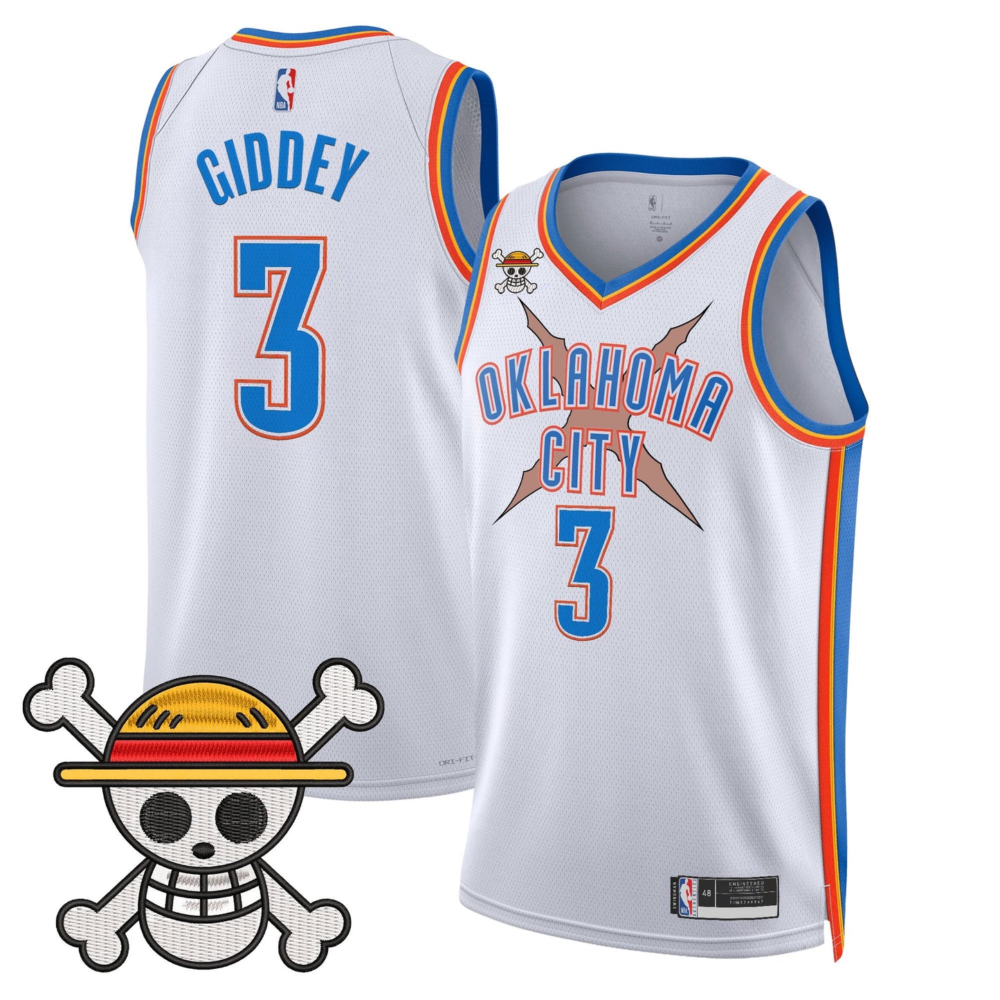 Oklahoma City Thunder x One Piece Swingman Jersey- Stitched