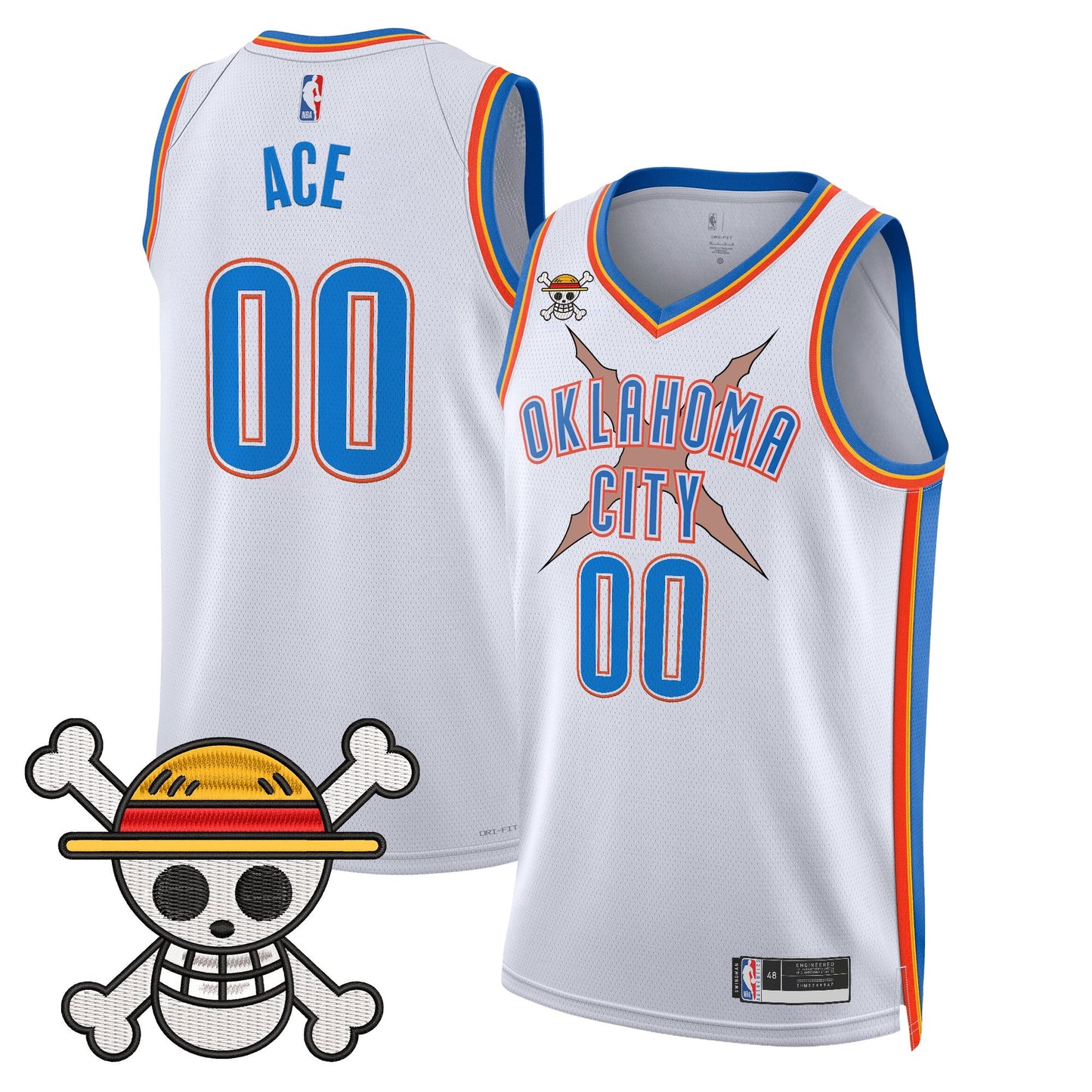 Oklahoma City Thunder x One Piece Swingman Jersey- Stitched