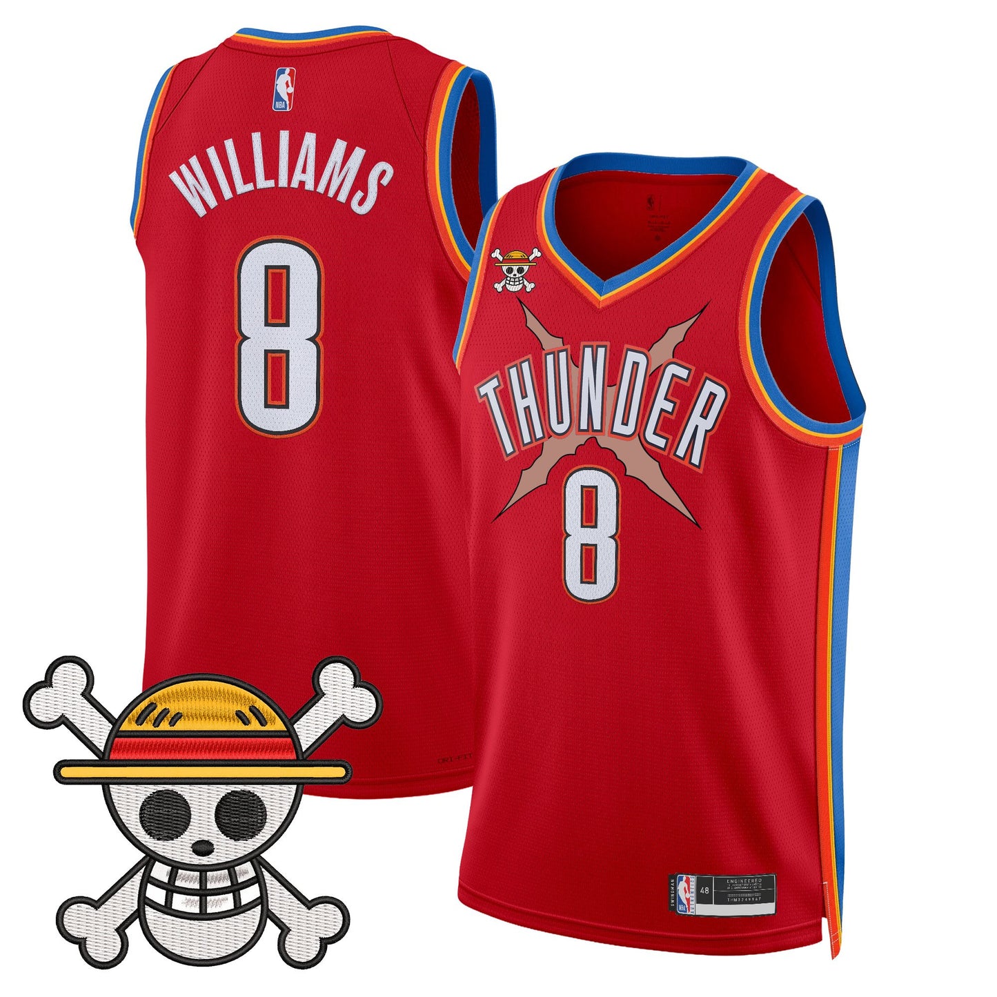Oklahoma City Thunder x One Piece Swingman Jersey- Stitched