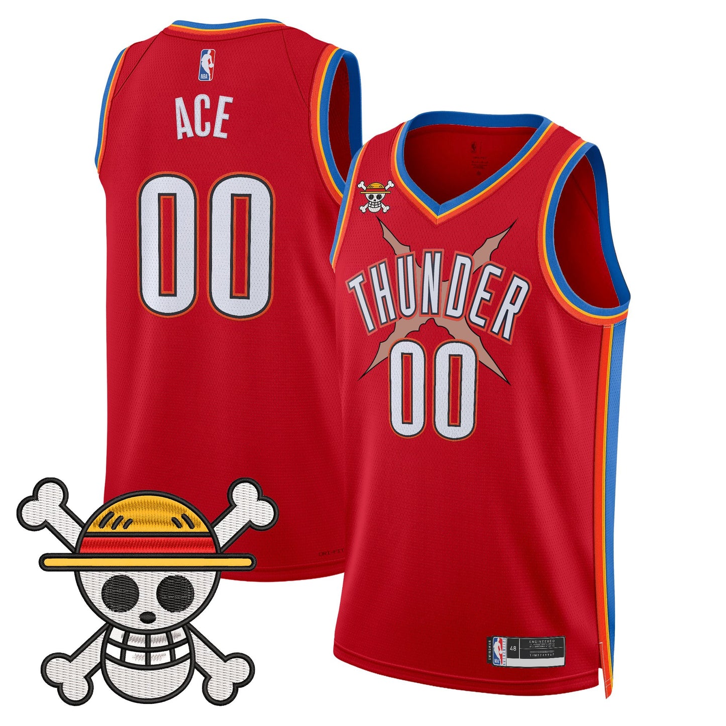 Oklahoma City Thunder x One Piece Swingman Jersey- Stitched