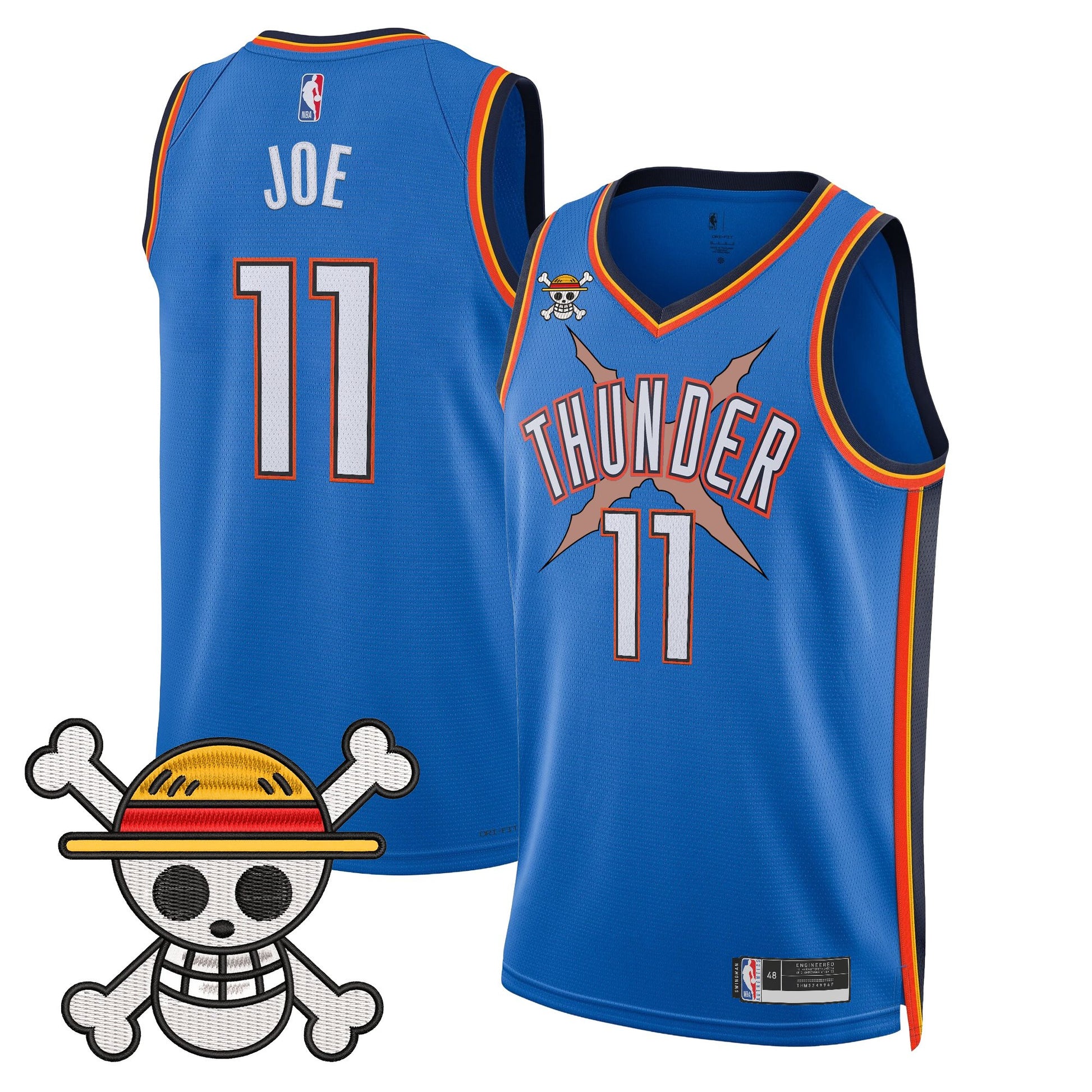 Oklahoma City Thunder x One Piece Swingman Jersey- Stitched