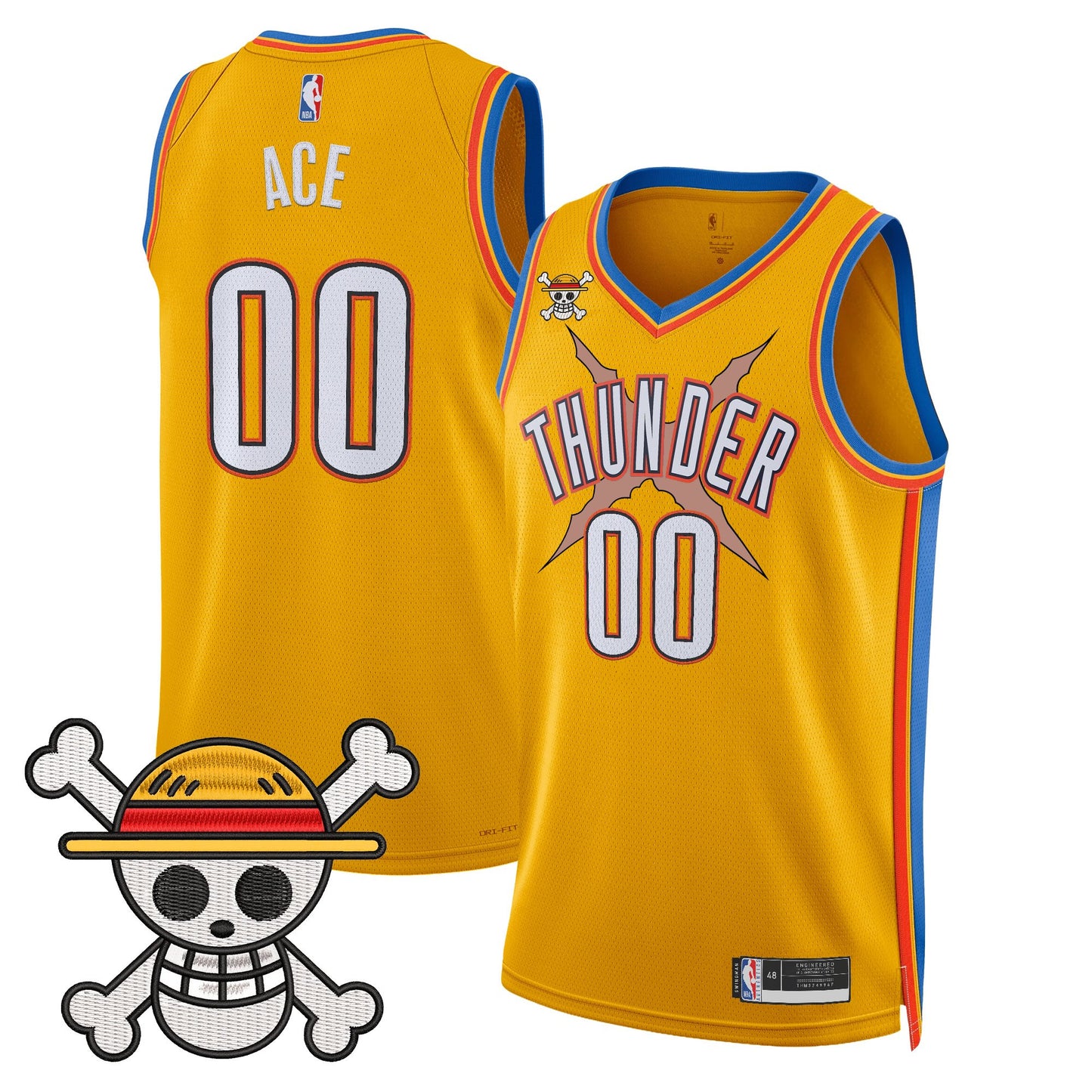 Oklahoma City Thunder x One Piece Swingman Jersey- Stitched