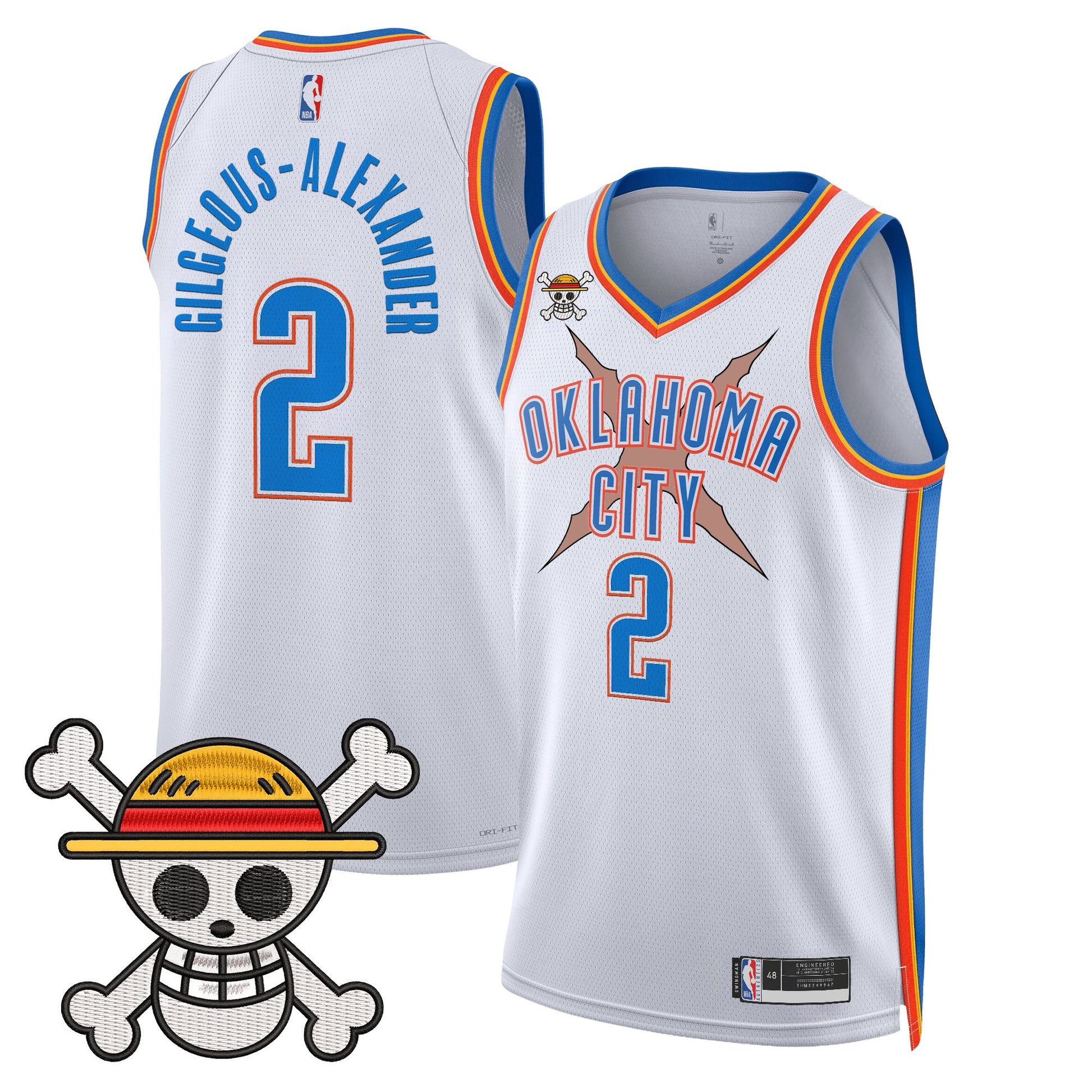 Oklahoma City Thunder x One Piece Swingman Jersey- Stitched