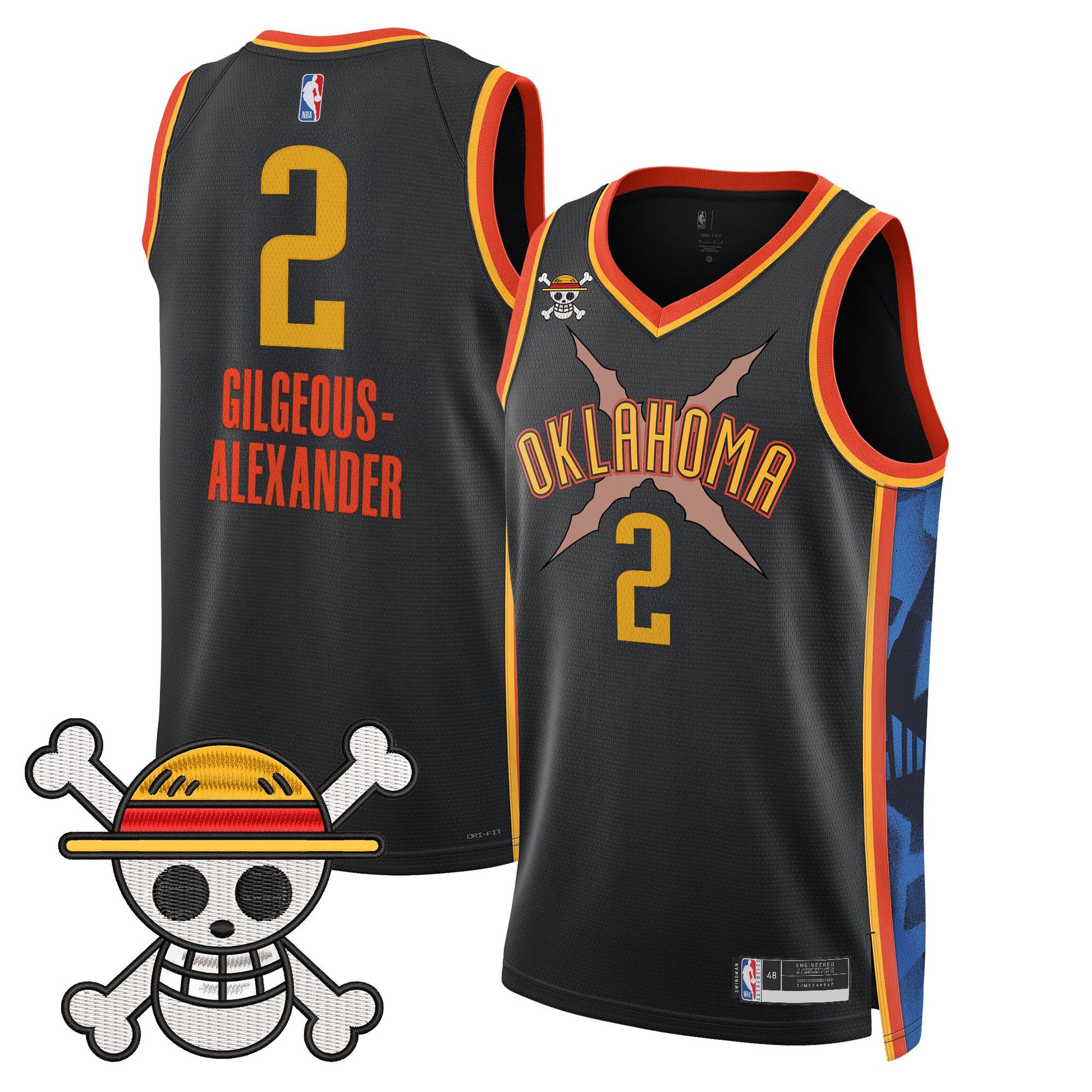 Oklahoma City Thunder x One Piece Swingman Jersey- Stitched