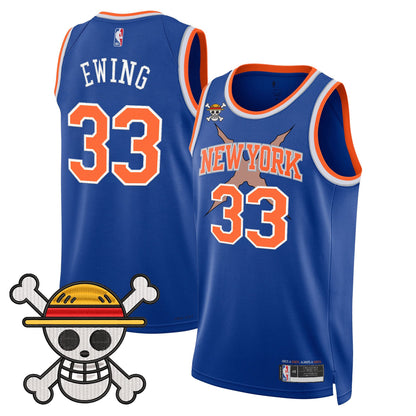 New York Knicks x One Piece Swingman Jersey- Stitched
