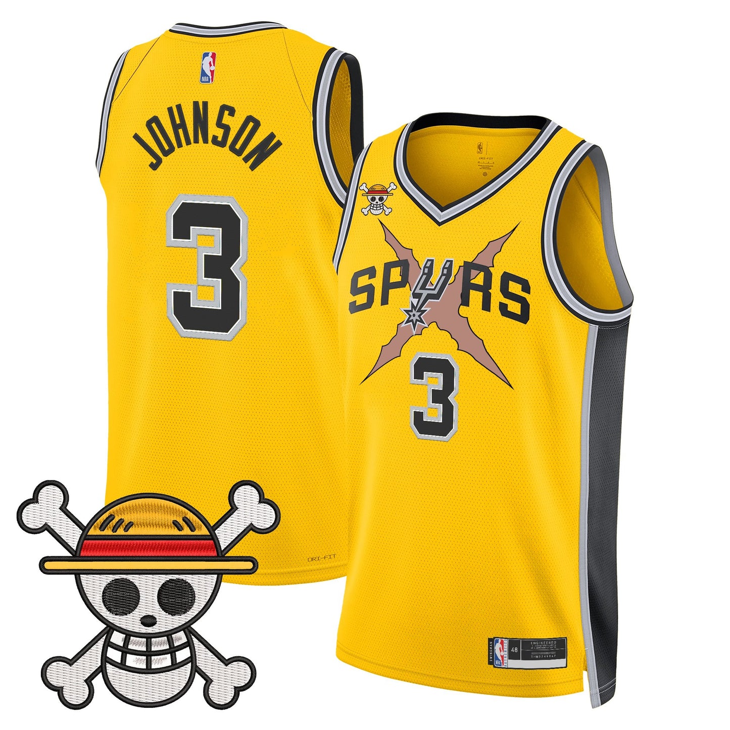 San Antonio Spurs x One Piece Jersey Collection - Stitched