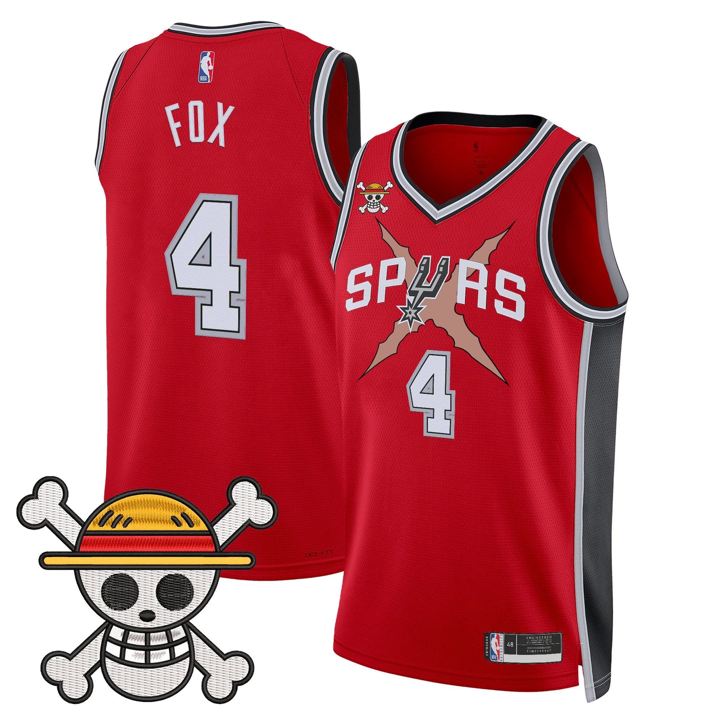 San Antonio Spurs x One Piece Jersey Collection - Stitched