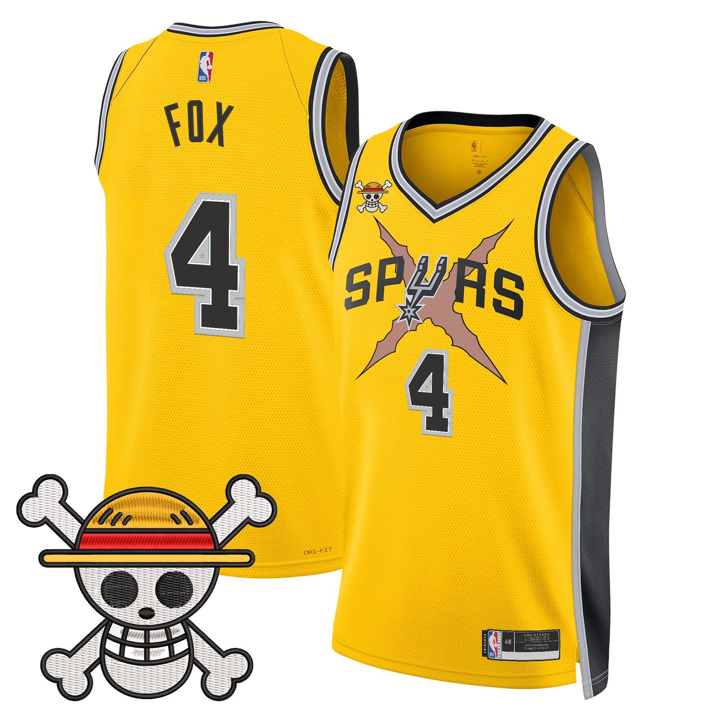 San Antonio Spurs x One Piece Jersey Collection - Stitched