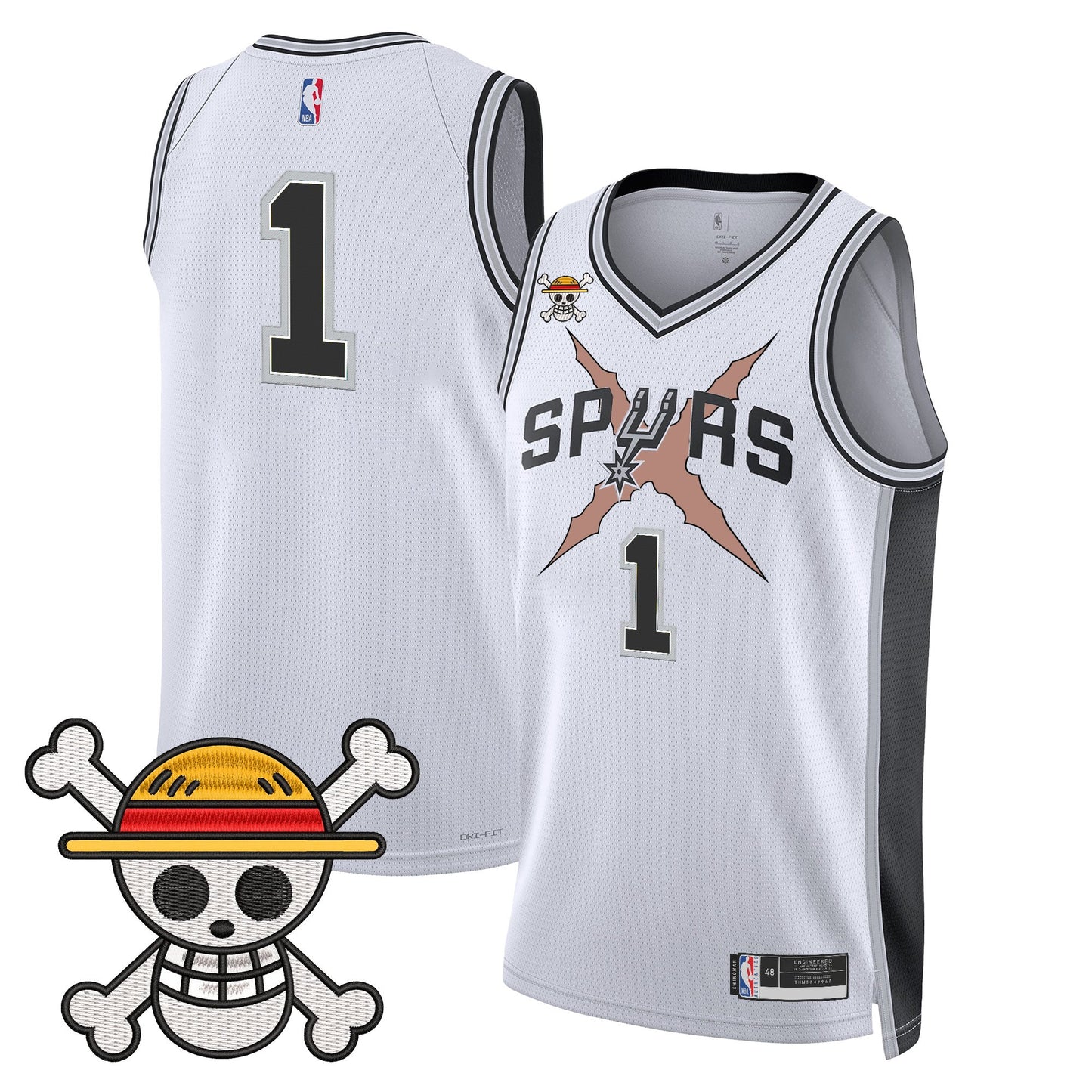 San Antonio Spurs x One Piece Jersey Collection - Stitched