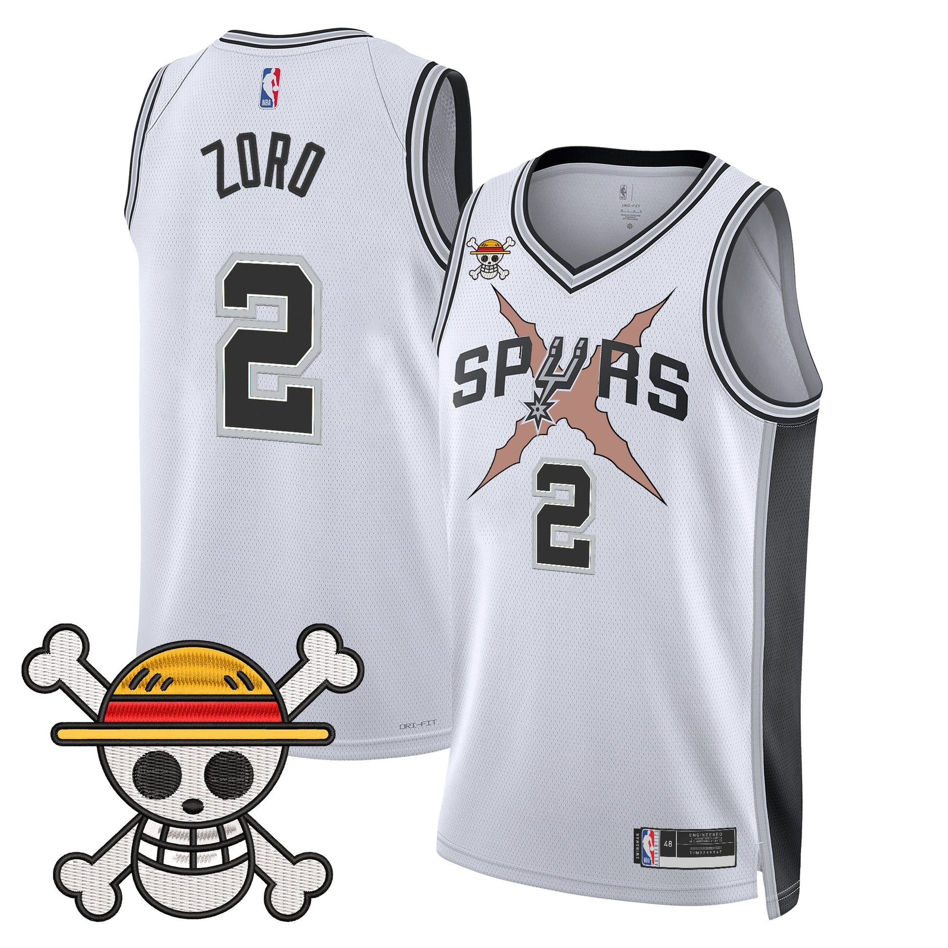 San Antonio Spurs x One Piece Jersey Collection - Stitched